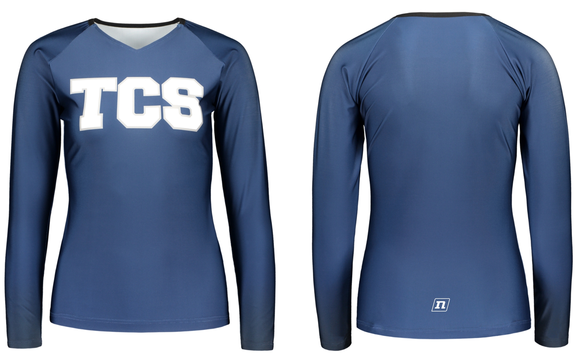 CHEERLEADING TOP V-NECK LS